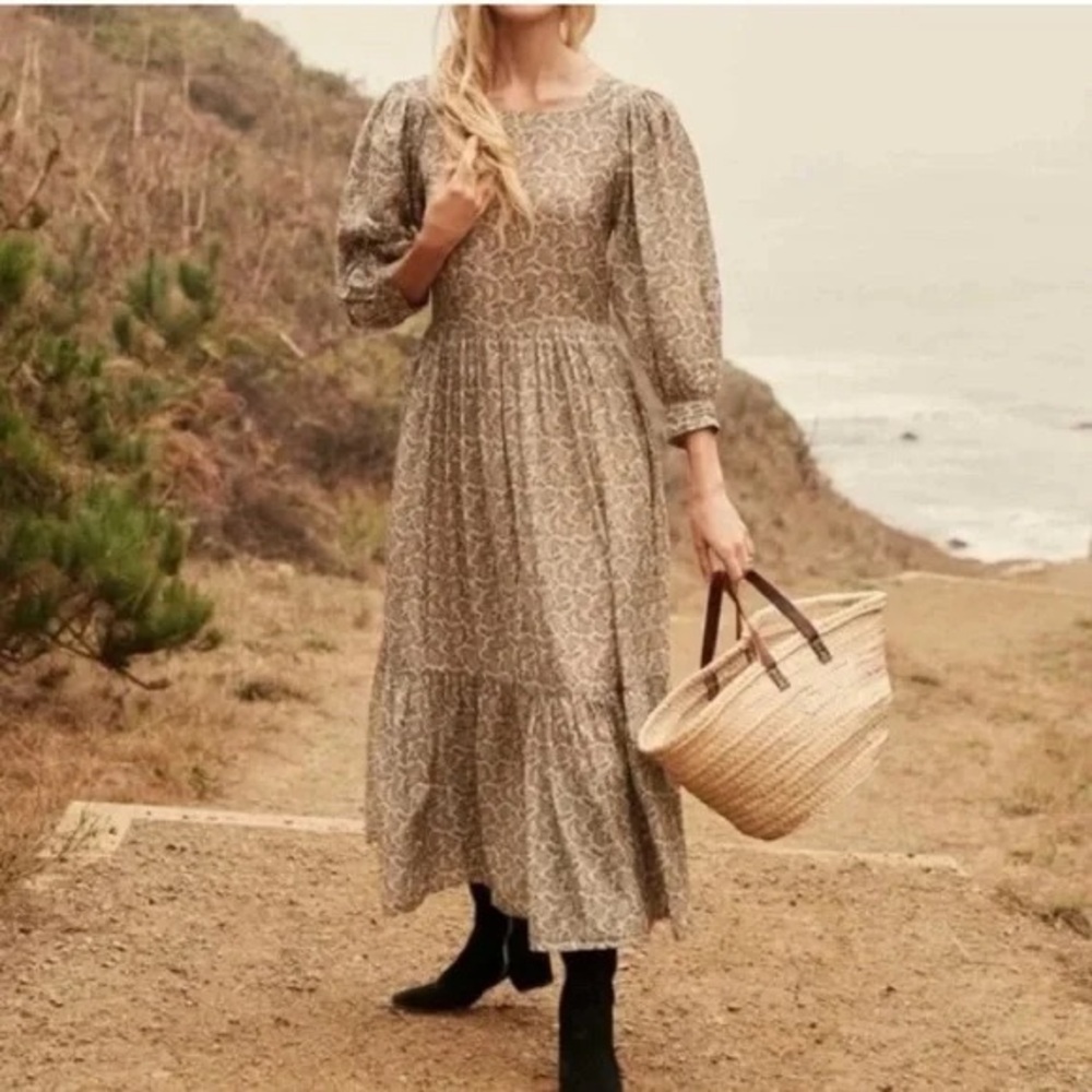 Doen Tide Dress in Cream Tisbury Paisley